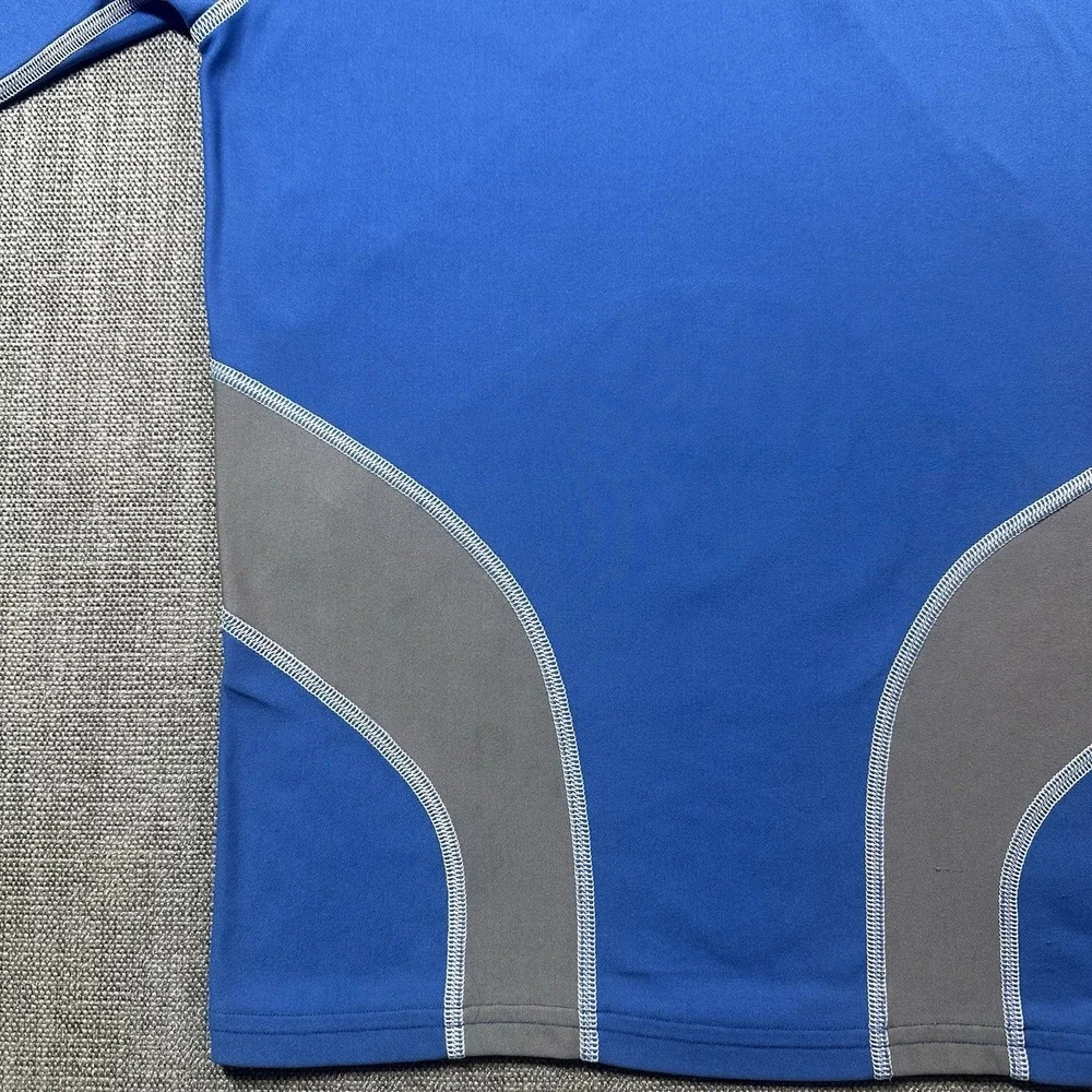 Under Armor Compression Shirt Mens L Large Blue Gray Long Sleeve Base Layer Mock